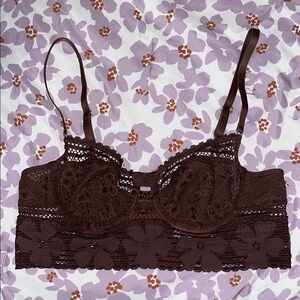 Aerie Chocolate Lace Bralette